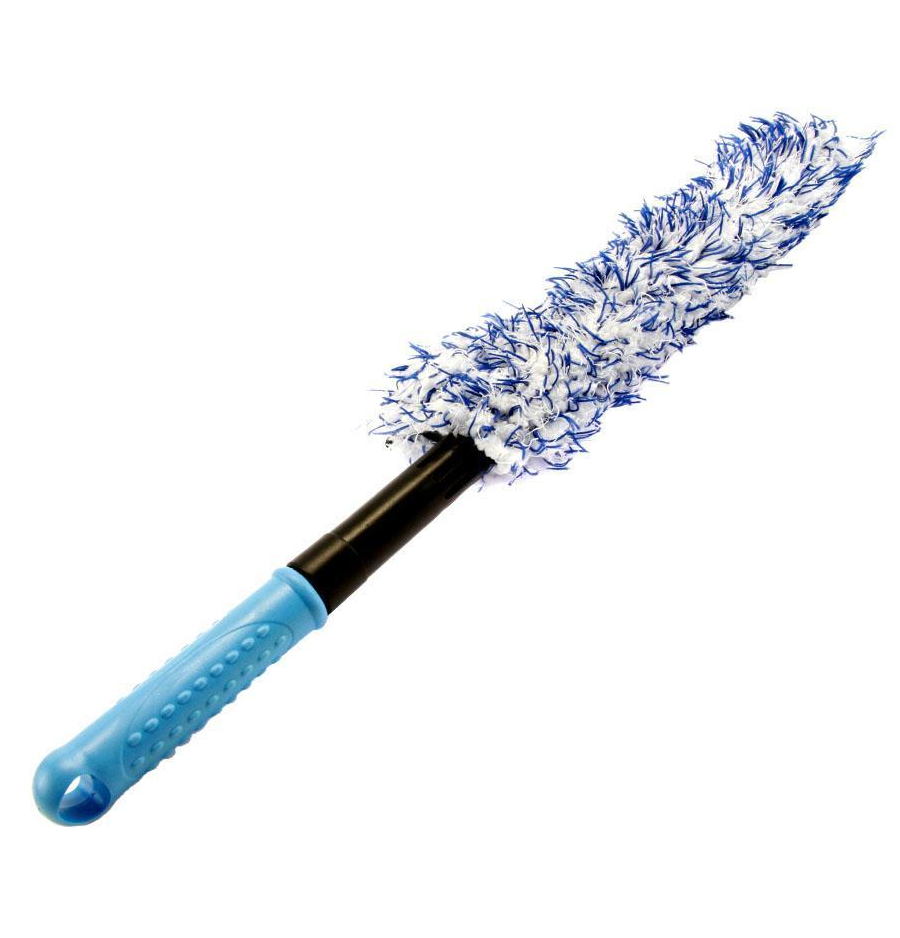 Autofiber Barrel Blade Wheel Brush with Plush Microfiber Cover