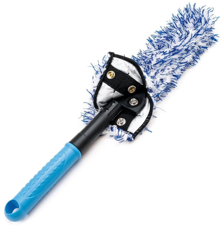 Autofiber Barrel Blade Wheel Brush with Plush Microfiber Cover